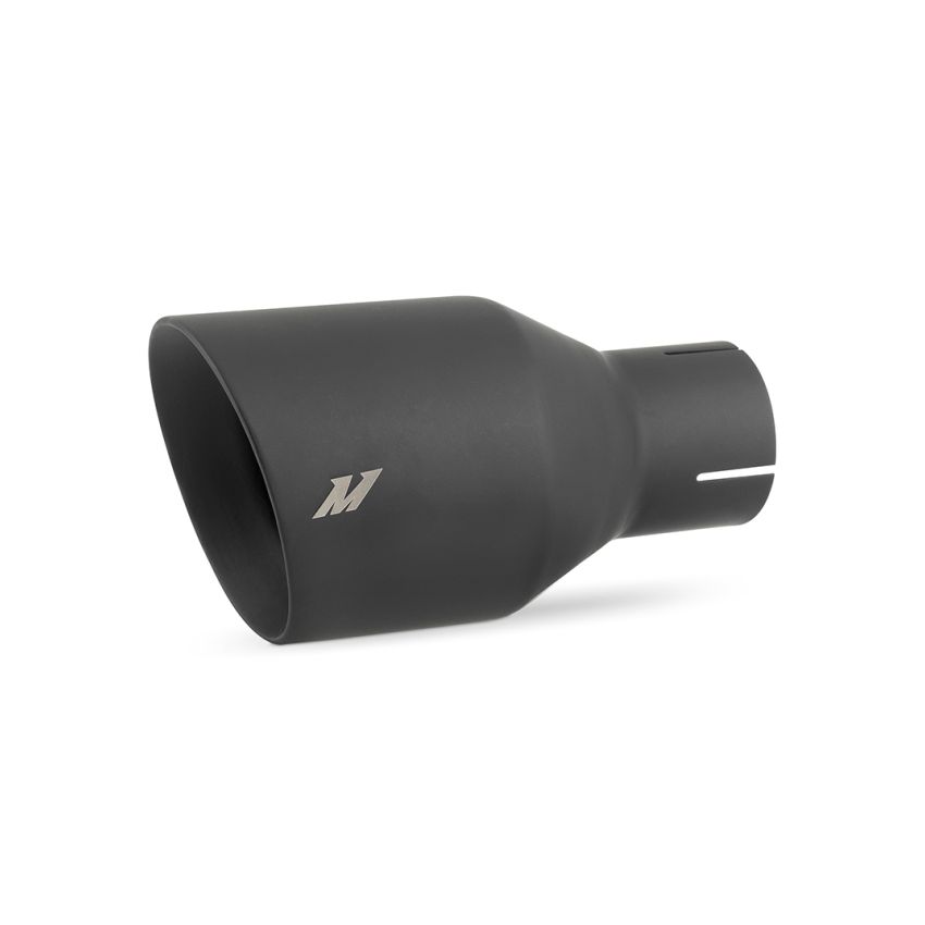 Mishimoto MMEXH-TIP-DW25BK Clamp-on Double Wall Exhaust Tip 2.5 Inlet Slash Cut