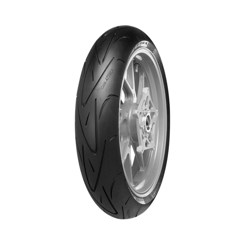 Continental Tire 02443990000 Continental ContiSportAttack - 120/70 ZR 17 M/C (58W) TL Front