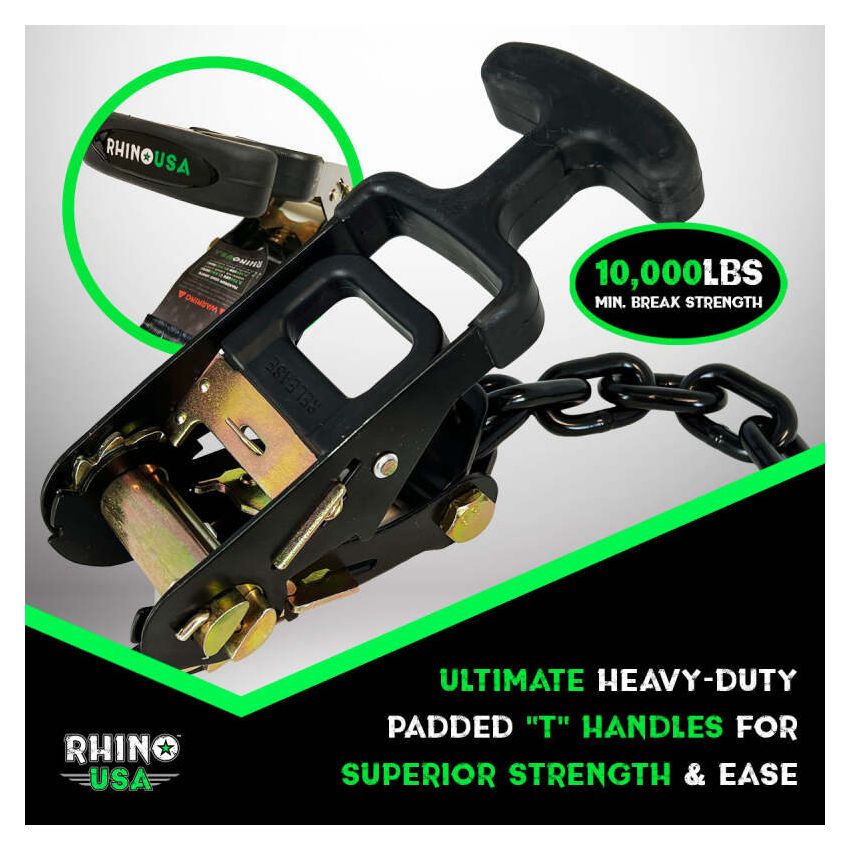 Rhino USA LASSO-STRAPS-BLK Lasso Straps; Basket Straps - Black