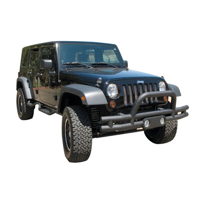 Rampage 88625 2007-2018 Jeep Wrangler(JK) Double Tube Bumper Front - Black