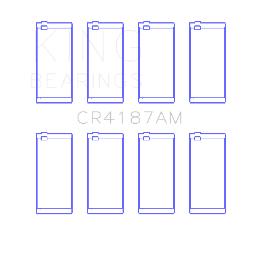King Engine Bearings CR4187AM0.5 Toyota 2Lt/3L (Size +0.50mm) Connecting Rod Bearing Set
