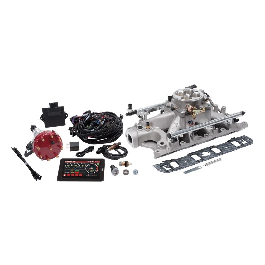 Edelbrock 35940 Pro Flo 4 EFI System Seq Port Ford Super Victor 8.2 302-347 625 HP 35lb/hr Satin Finish
