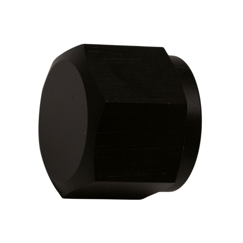 DeatschWerks 6-02-0715-B 8AN Female Flare Cap - Anodized Matte Black