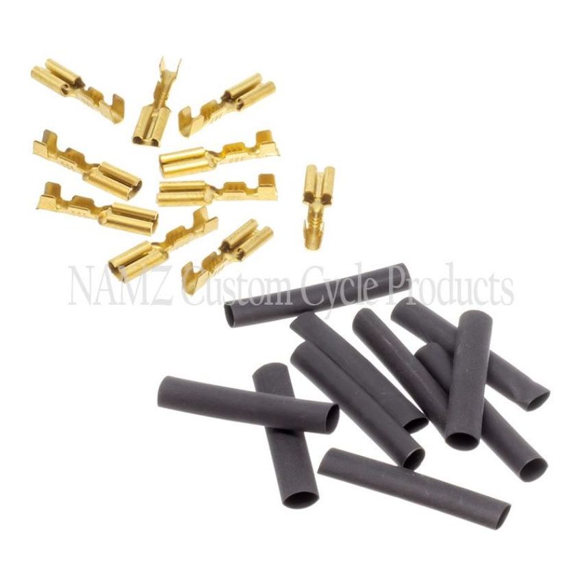 NAMZ NHD-9904 69-81 HD Brake Switches 1/8in. Female Crimp Terminal 22-16g w/Heat Shrink - 10 Pack (HD 9904)
