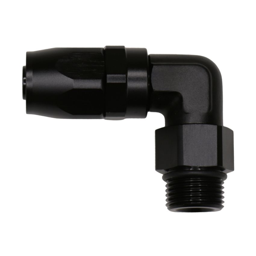 DeatschWerks 10AN ORB Female Swivel 90-Degree Hose End CPE - Anodized Matte Black