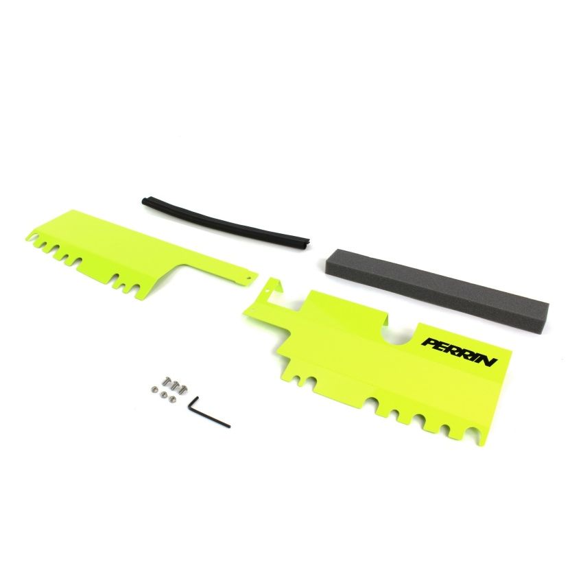 Perrin 15-21 WRX/STI Radiator Shroud (With OEM Intake Scoop) - Neon Yellow
