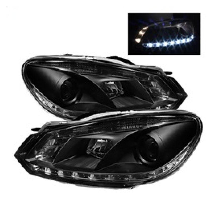 SPYDER 5012111 Projector Headlights - DRL - Black