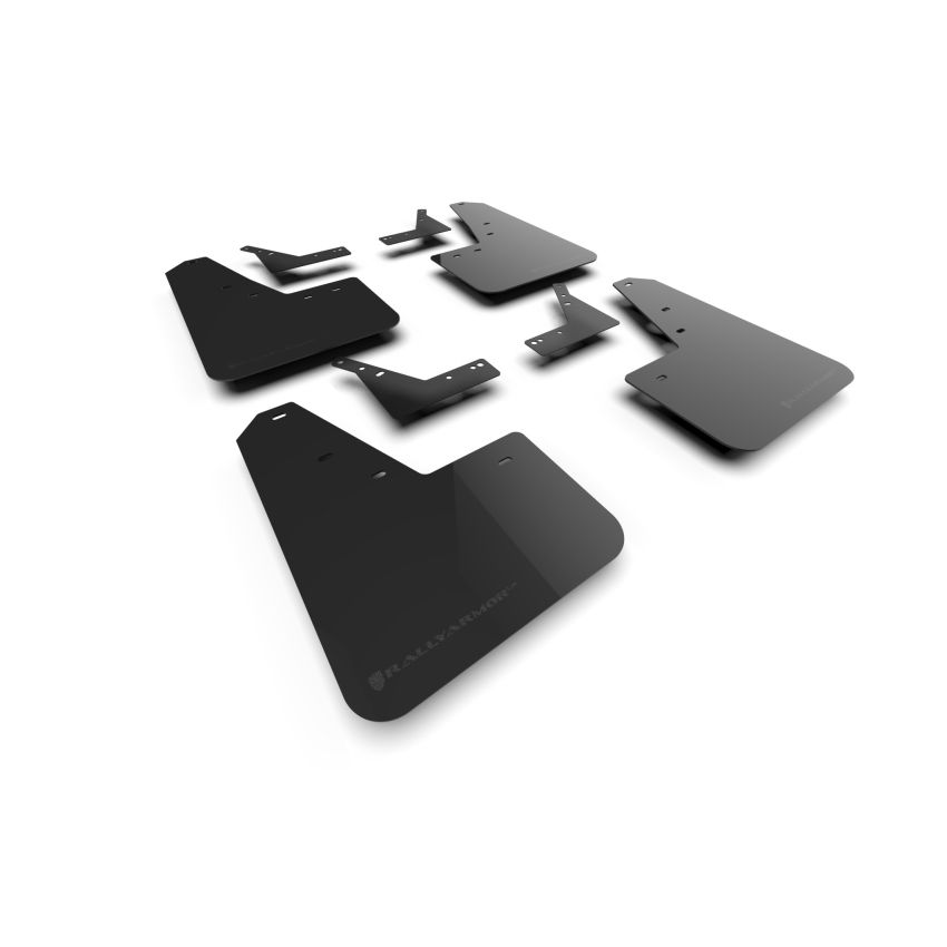 Rally Armor MF128-UR-BLK-MBK Black Mud Flap/Metallic Black Logo