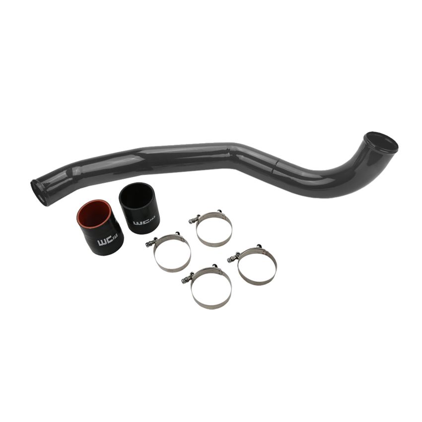 Wehrli 17-19 Chevrolet 6.6L L5P Duramax Driver Side 3in Intercooler Pipe - WCFab Grey