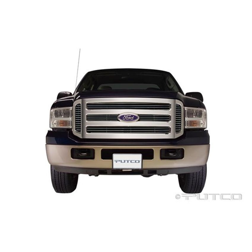 Putco 71155 05-07 Ford SuperDuty - Incl Side Vents Shadow Billet Grilles