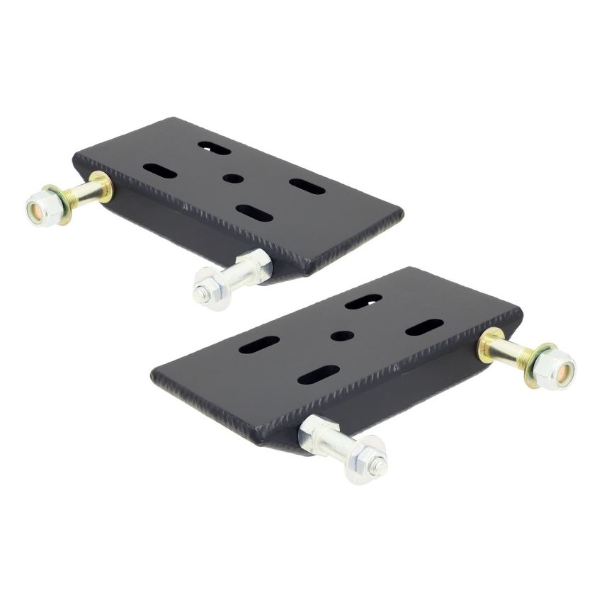 RockJock YJ Leaf Spring Plates For 2 1/2in Springs w/ Shock and Sway Bar Mounts Pair