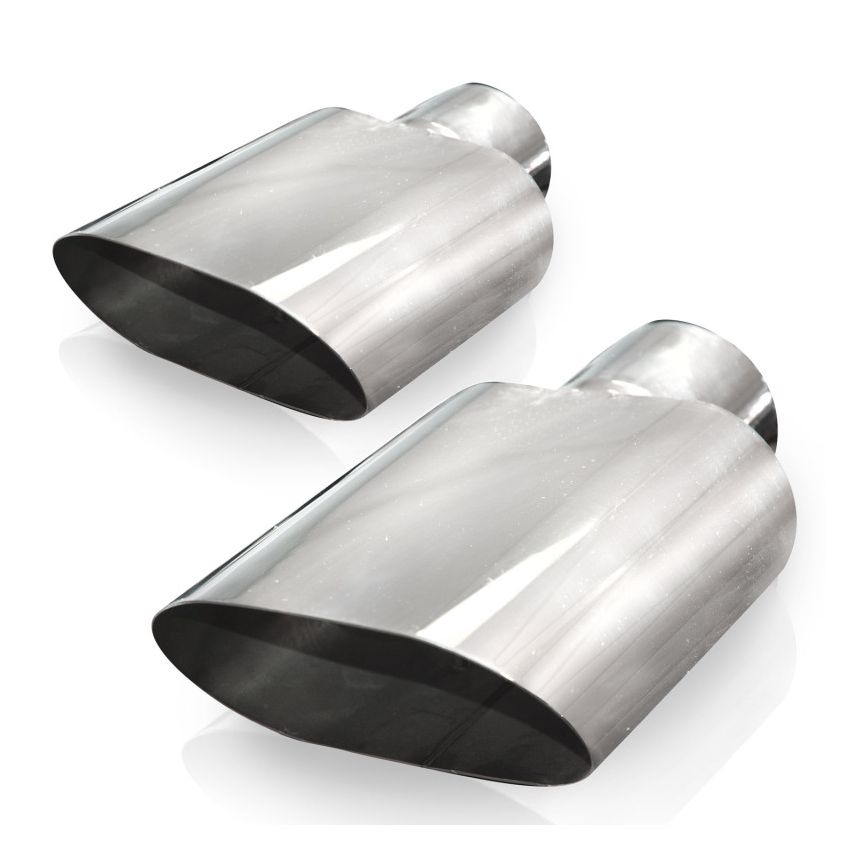 Stainless Works Big Oval Exhaust Tips 3in Inlet (priced per pair)
