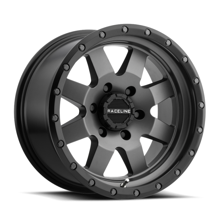 Raceline 935G Defender 17x9in / 5x127 BP / 0mm Offset / 83.82mm Bore - Gunmetal Wheel