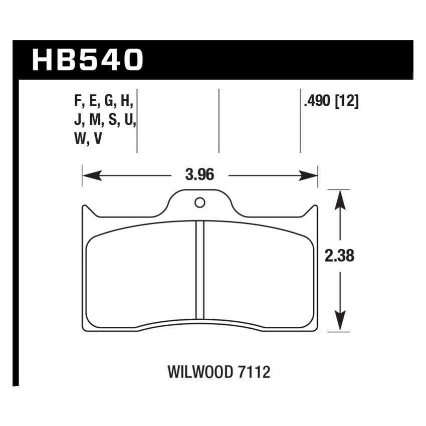Hawk Performance HB540W.490 DTC-30 Disc Brake Pad