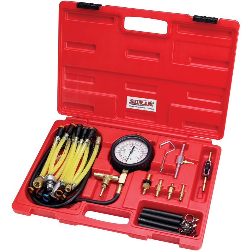S.U.R. & R. FPT22 Deluxe Fuel Injection Pressure Tester Kit - 30 Piece