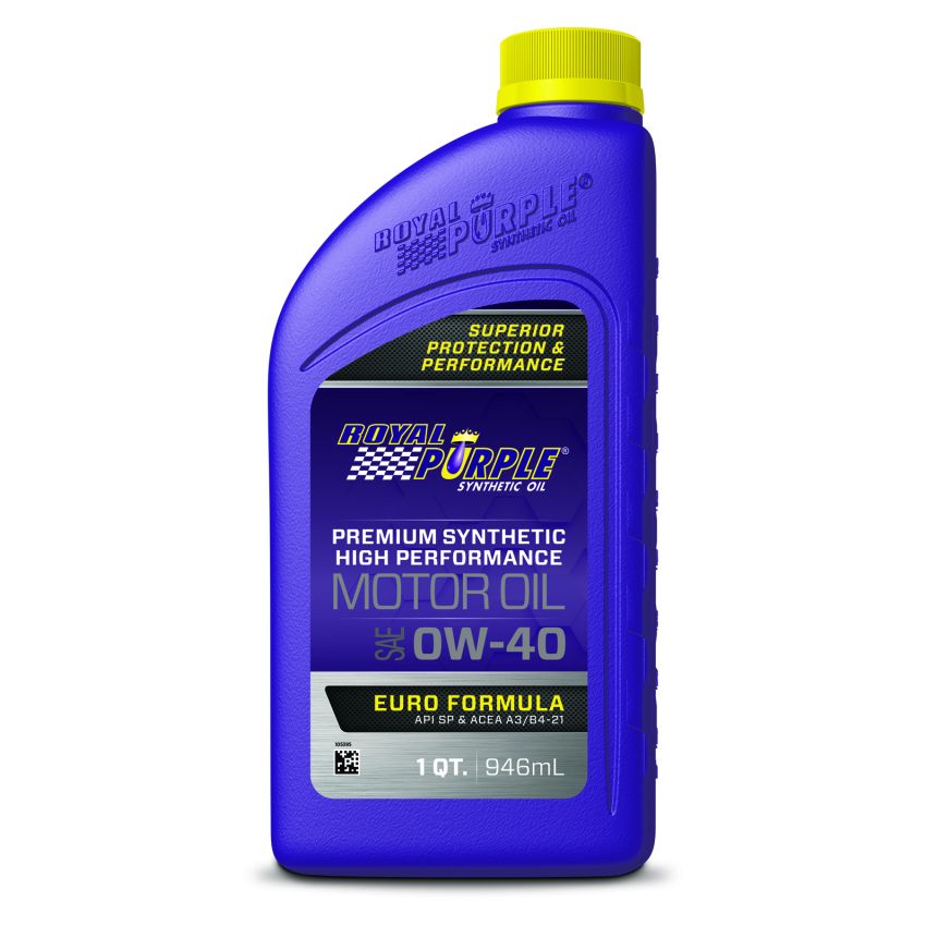 Royal Purple 06484 Premium Synthetic High Performance Euro Formula 0W-40 Motor Oil - 1 Quart