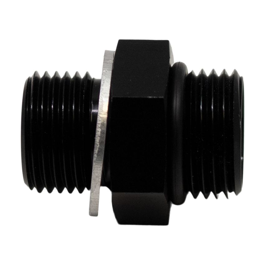 DeatschWerks 6AN ORB Male to M14 X 1.5 Metric Male (Incl O-Ring and Washer) - Anodized Matte Black