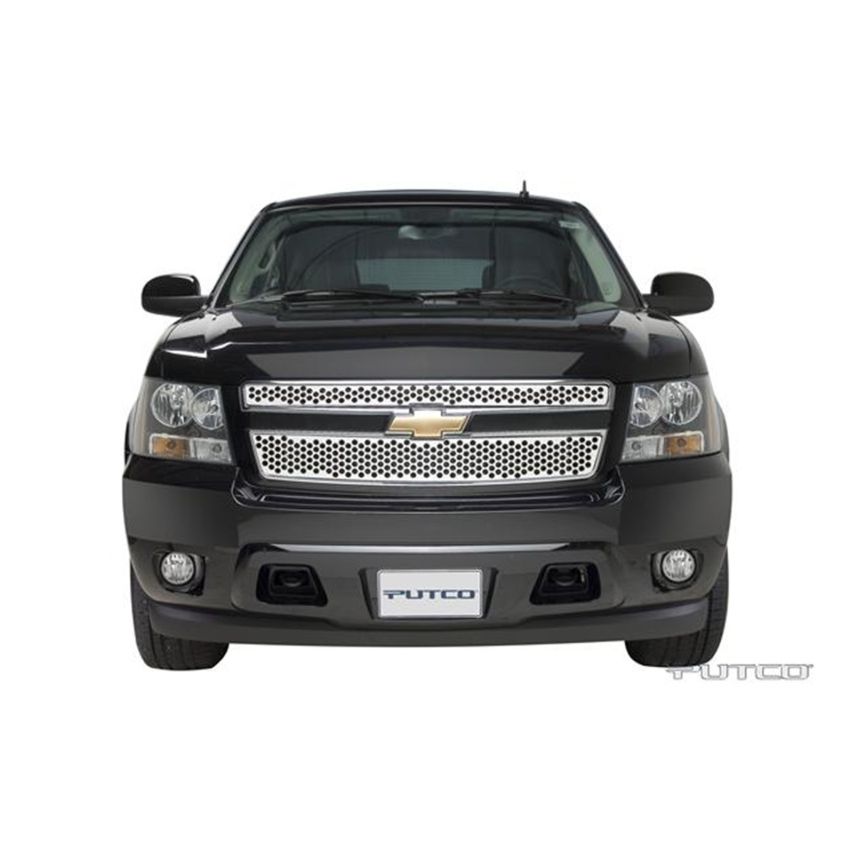 Putco 84158 07-14 Chevrolet Tahoe / Suburban / Avalanche Punch Stainless Steel Grilles