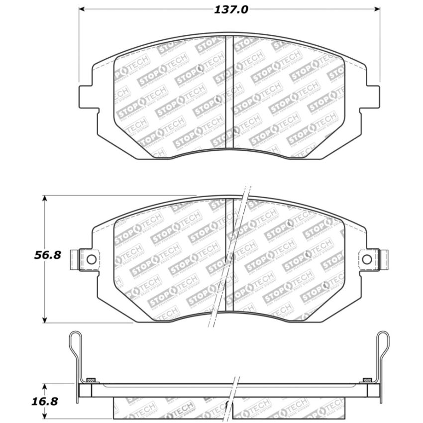 StopTech Performance 03-05 WRX/ 08 WRX Front Brake Pads