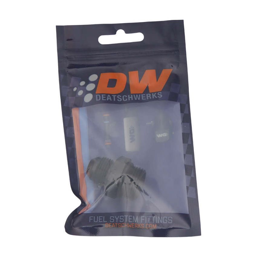 DeatschWerks 10AN ORB Male to 8AN Male Flare Adapter (Incl O-Ring) - Anodized Matte Black