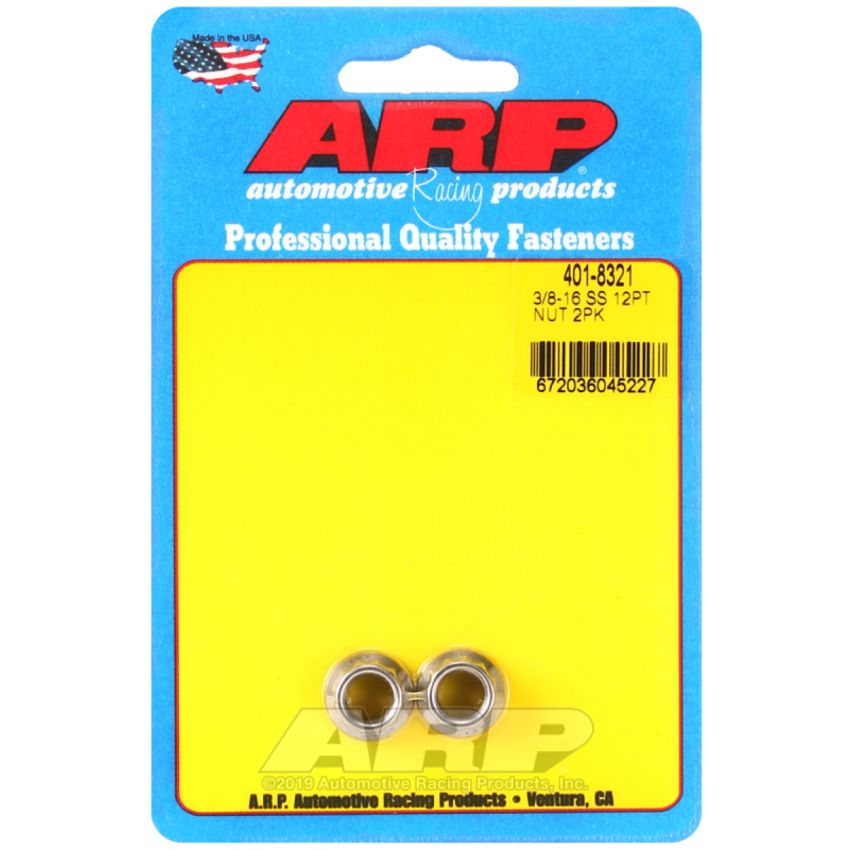 ARP ARP401-8321 12pt SS Nut 3/8-16  2pk