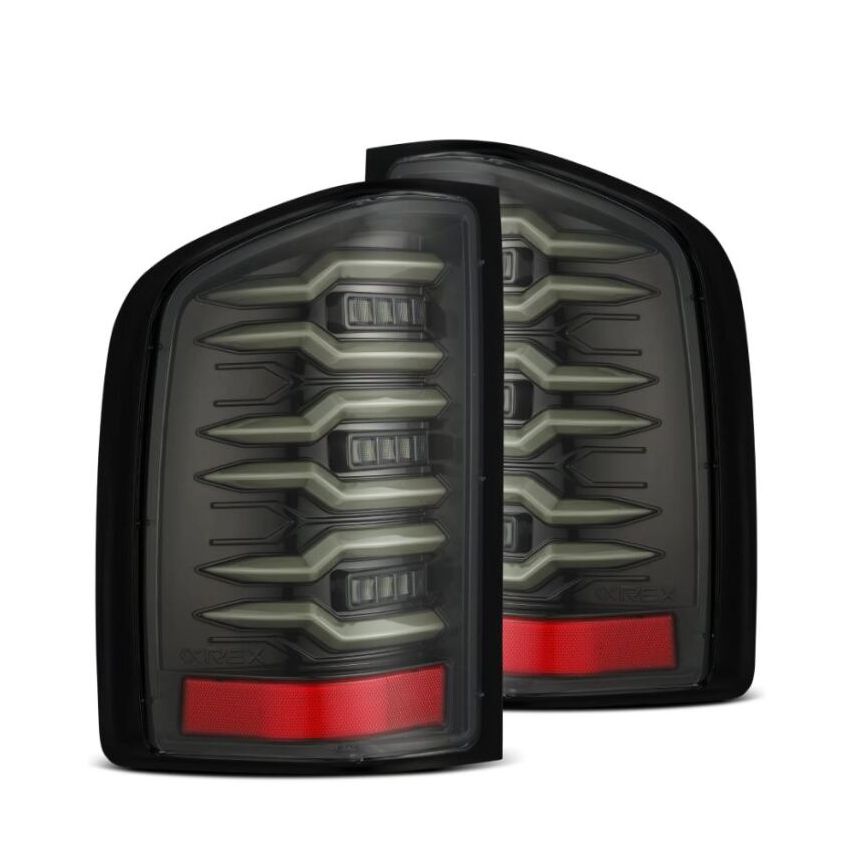 AlphaRex 620090 07-13 Chevrolet Silverado 1500 (Ex. Hybrid Models) LUXX-Series LED Tail Lights Alpha-Black