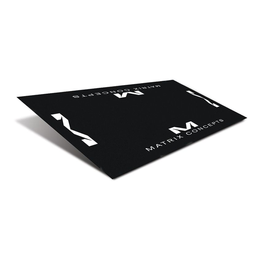 Matrix Concepts R8-100 R8 Rubber 3MM 4 Foot X 8 Foot Floor Mat - Black/White