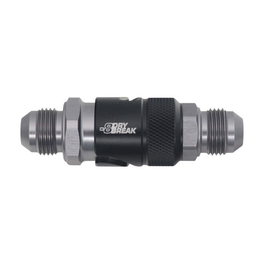 DeatschWerks 8AN Male Flare Quick Disconnect Dry Break Fitting - 2 Pieces Anodized Matte Black