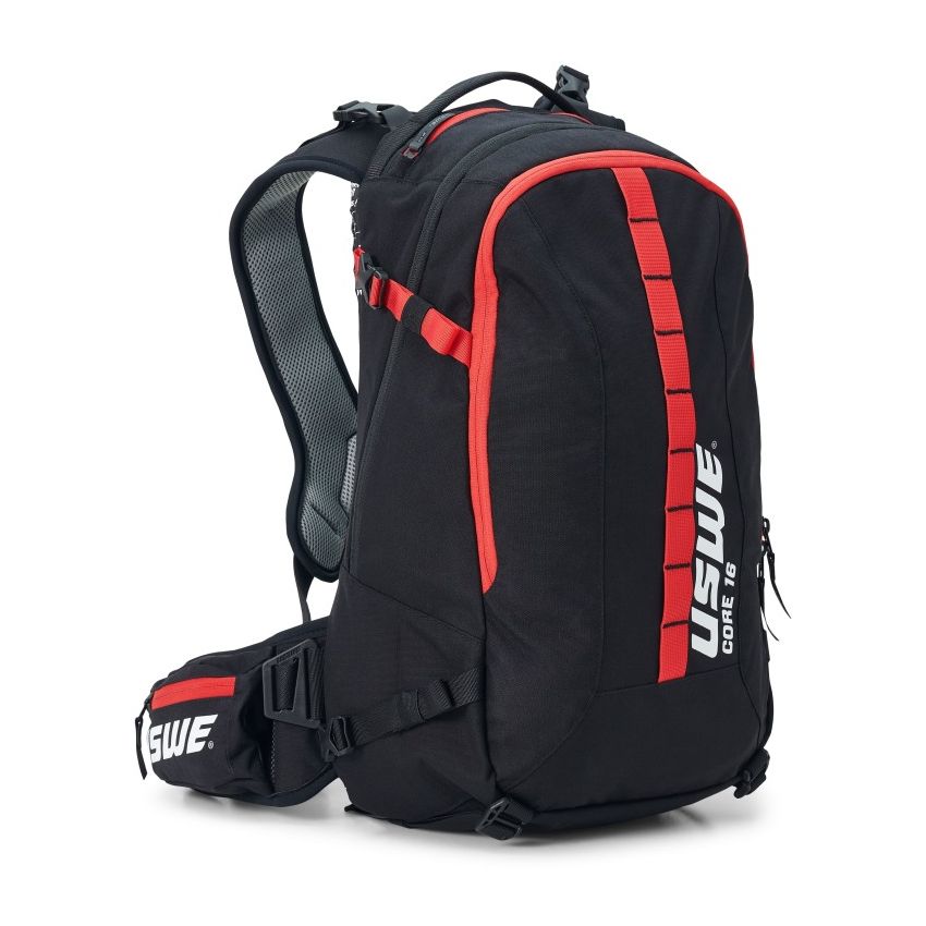 USWE 2163336 Core Dirt Biking Daypack 16L - Black/ Red