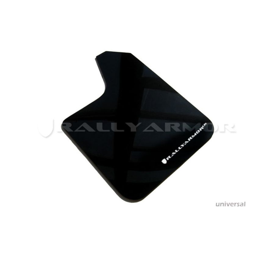 Rally Armor Universal fitment (no hardware) UR Black Mud Flap w/ White Logo