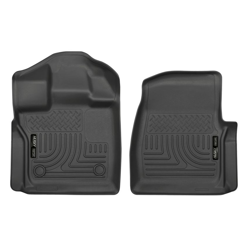 Husky Liners 2015 Ford F-150 Standard Cab Pickup WeatherBeater Front Black Floor Liners
