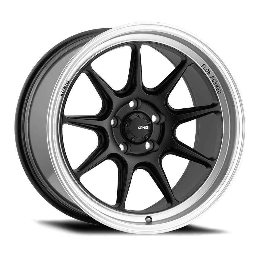 Konig Countergram 15x8 4x100 ET25 Matte Black / Matte Machined Lip