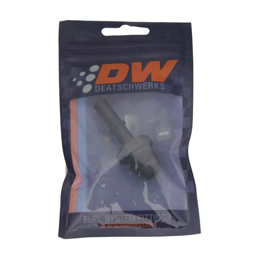 DeatschWerks 8AN Male Flare to 3/8in Male EFI Quick Connect Adapter - Anodized Matte Black