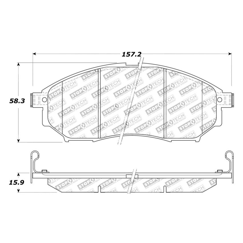 StopTech Performance 06-08 350Z w/ Std Brakes / 06-08 Infinity G35 Front Brake Pads