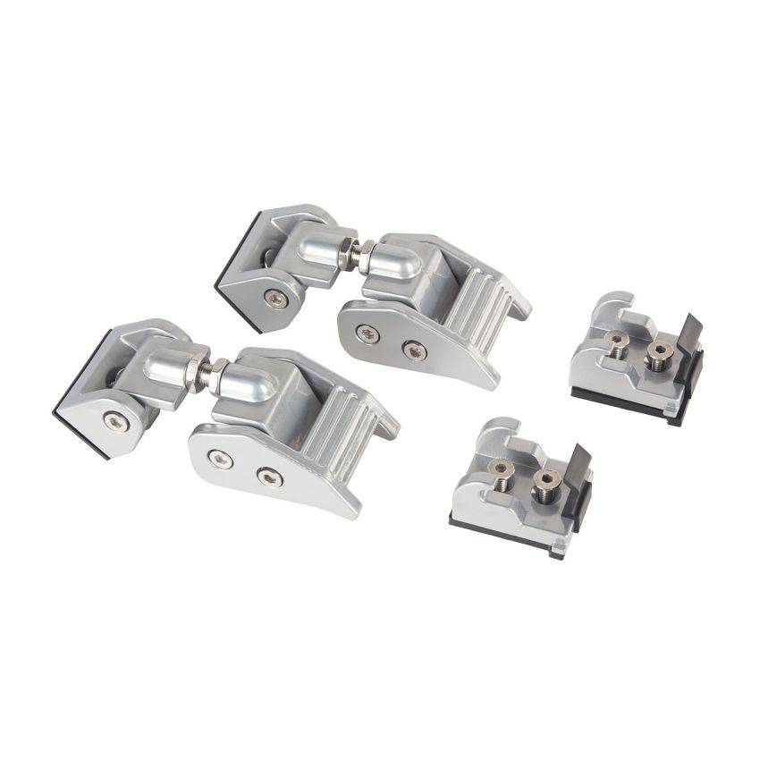 Rugged Ridge 202018-20 Jeep Wrangler JL / 2020 Jeep Gladiator Silver Hood Catch Kit