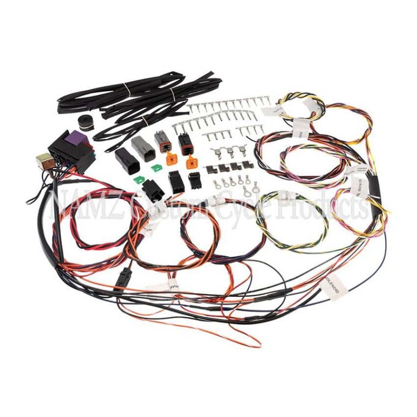 NAMZ NCBH-01-C 2019 V-Twin Ver-1 Complete Bike Harness w/Starter Relay & 3-Circuits
