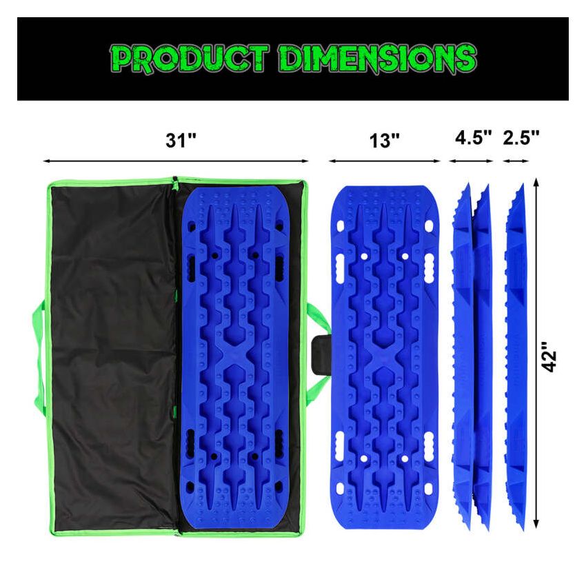 Rhino USA RG-TB42X13-BLU Recovery Traction Boards - Blue (Pair)