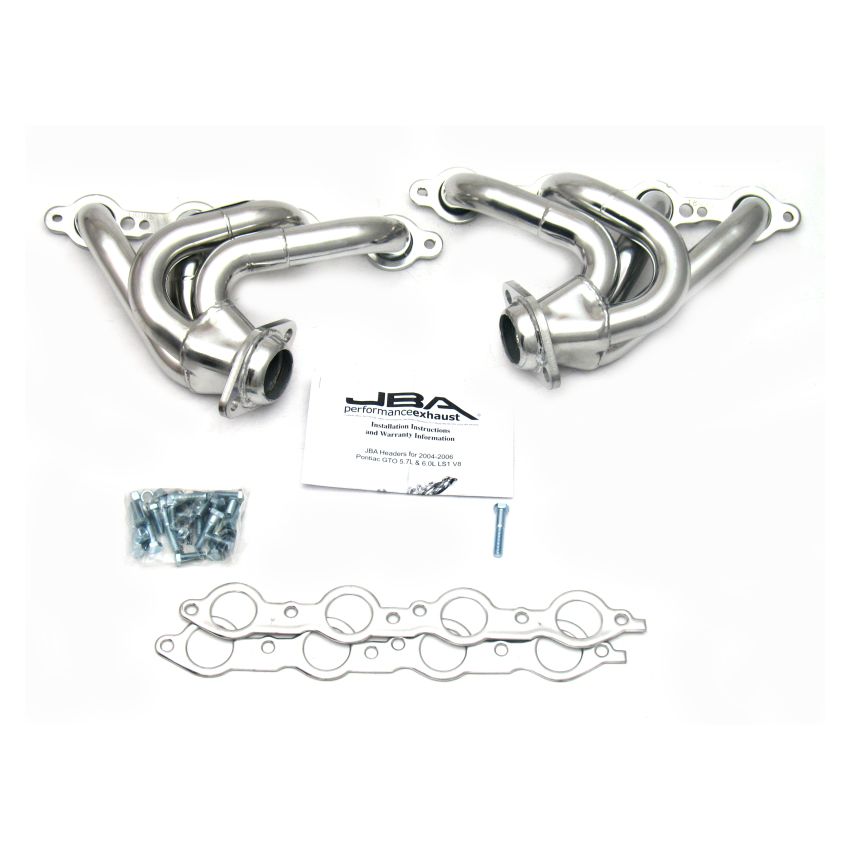JBA 04-06 Pontiac GTO 5.7/6.0L LS 1-5/8in Primary Silver Ctd Cat4Ward Header