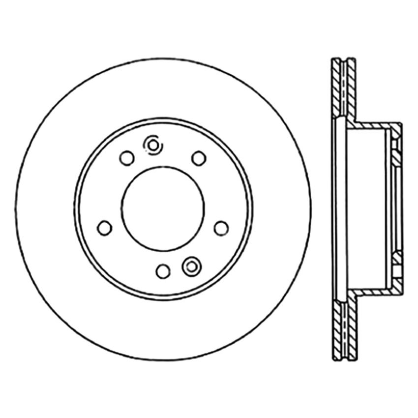 StopTech 89-92 Mazda RX-7 Slotted & Drilled Right Front Rotor