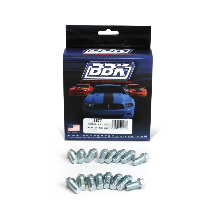 BBK Performance Parts 1577 Exhaust Header Bolt Kit 3/8 -16 x 3/4 Inch 16 Pieces