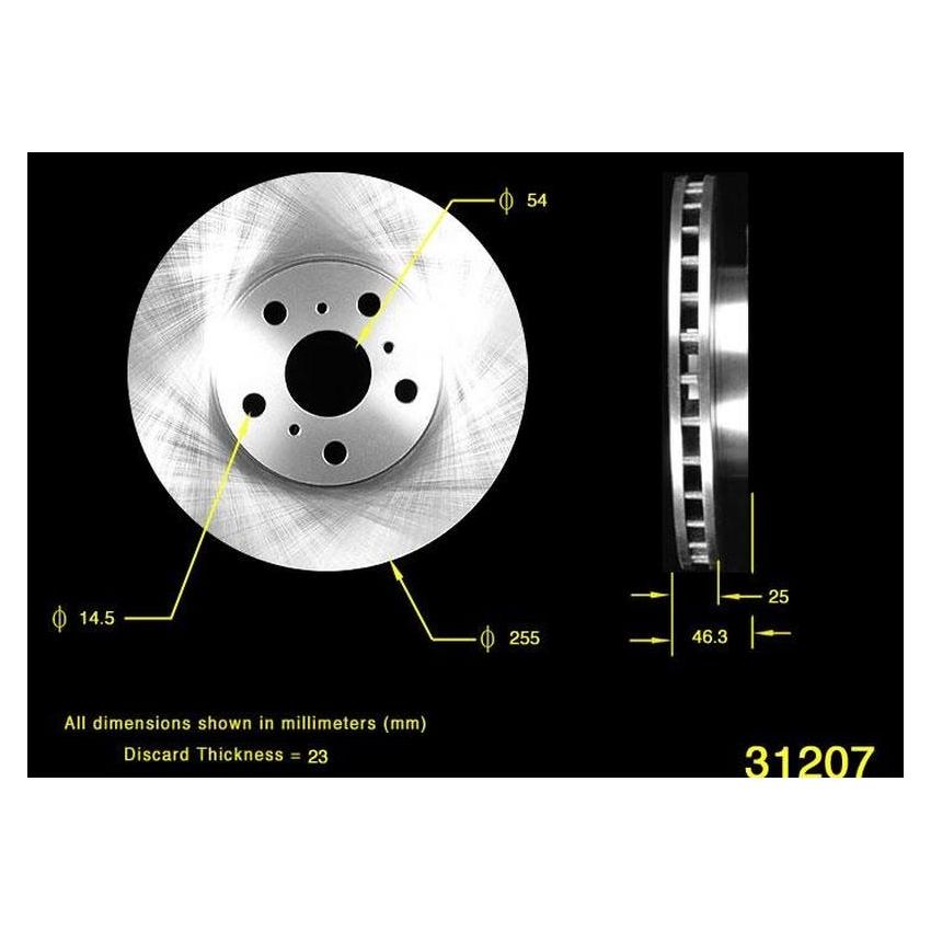 BENDIX DRUM & ROTORS PRT1739 BENDIX Disc Brake Rotor