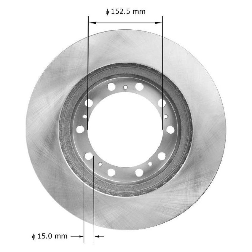 BENDIX DRUM & ROTORS PRT5345 BENDIX Disc Brake Rotor