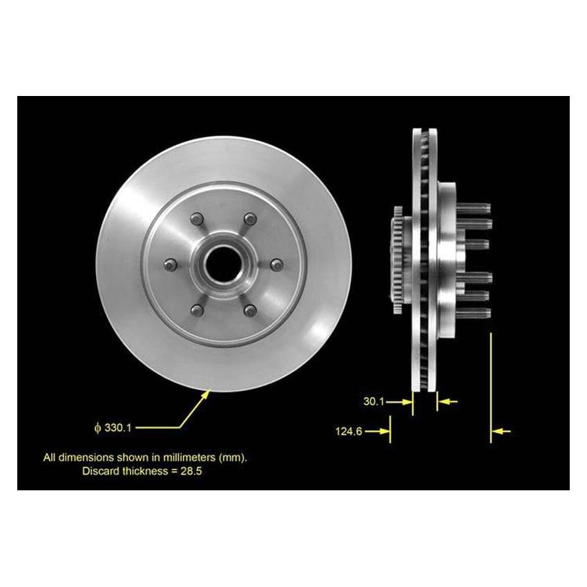 BENDIX DRUM & ROTORS PRT5519 BENDIX Disc Brake Rotor and Hub Assembly