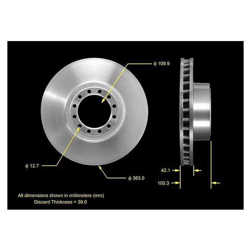 BENDIX DRUM & ROTORS PRT5558 BENDIX Disc Brake Rotor