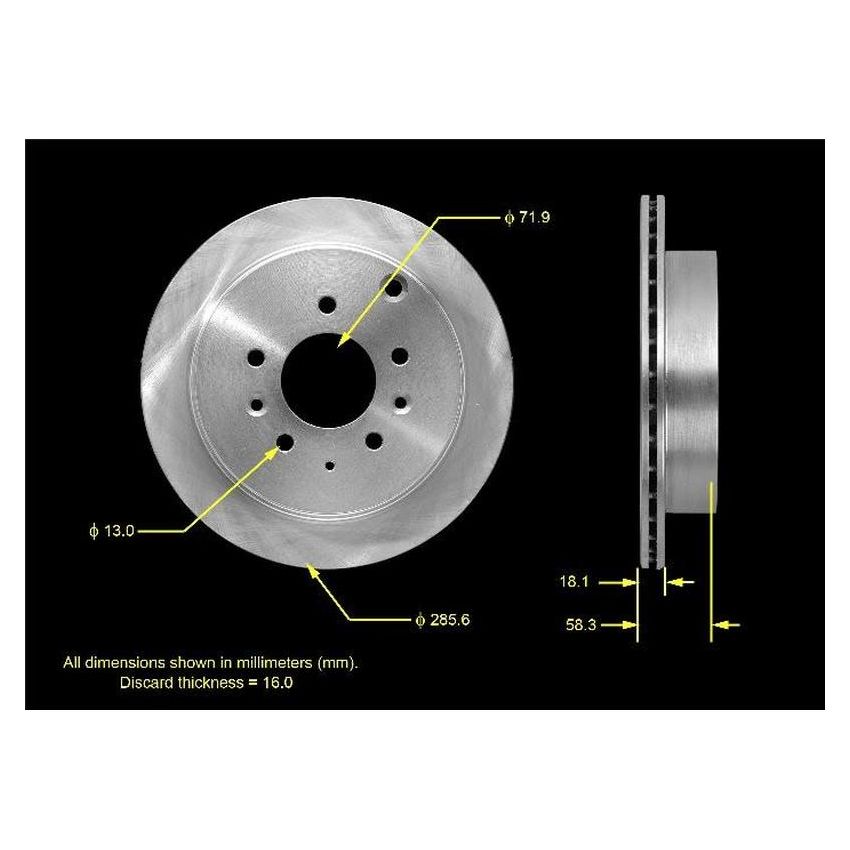 BENDIX DRUM & ROTORS PRT5569 BENDIX Disc Brake Rotor