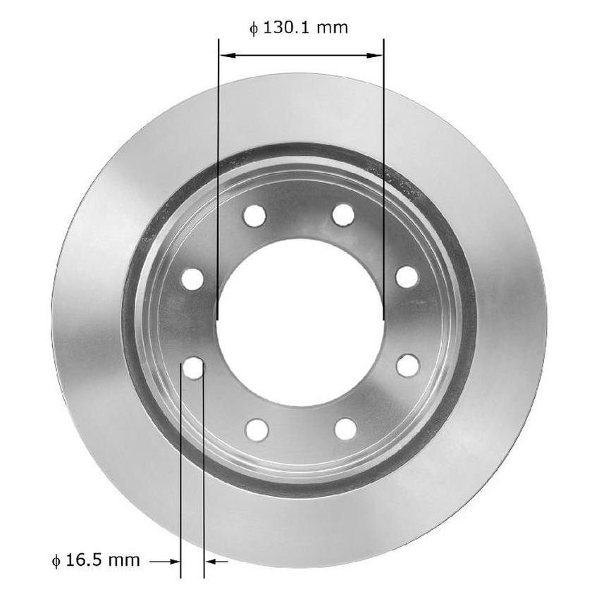 BENDIX DRUM & ROTORS PRT6076 BENDIX Disc Brake Rotor