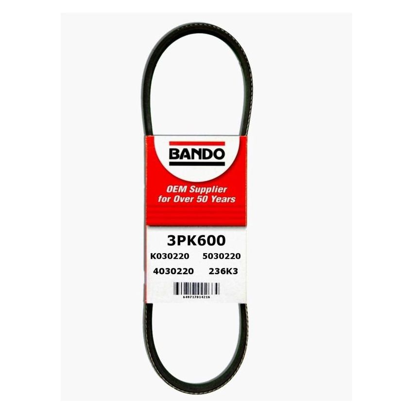 BANDO BELTS 3PK600 Bando USA OEM Quality Serpentine Belt