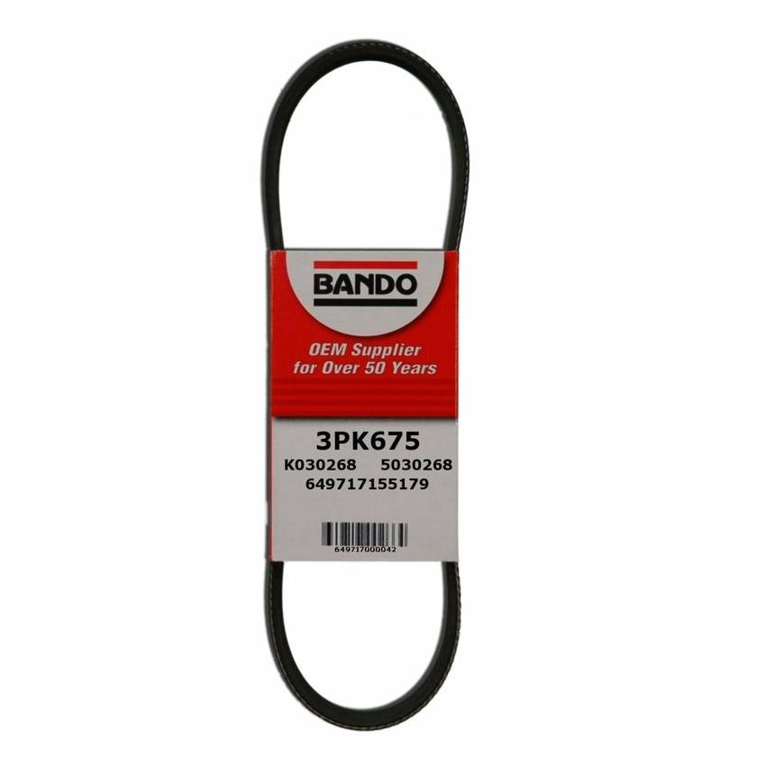 BANDO BELTS 3PK675 Bando USA OEM Quality Serpentine Belt