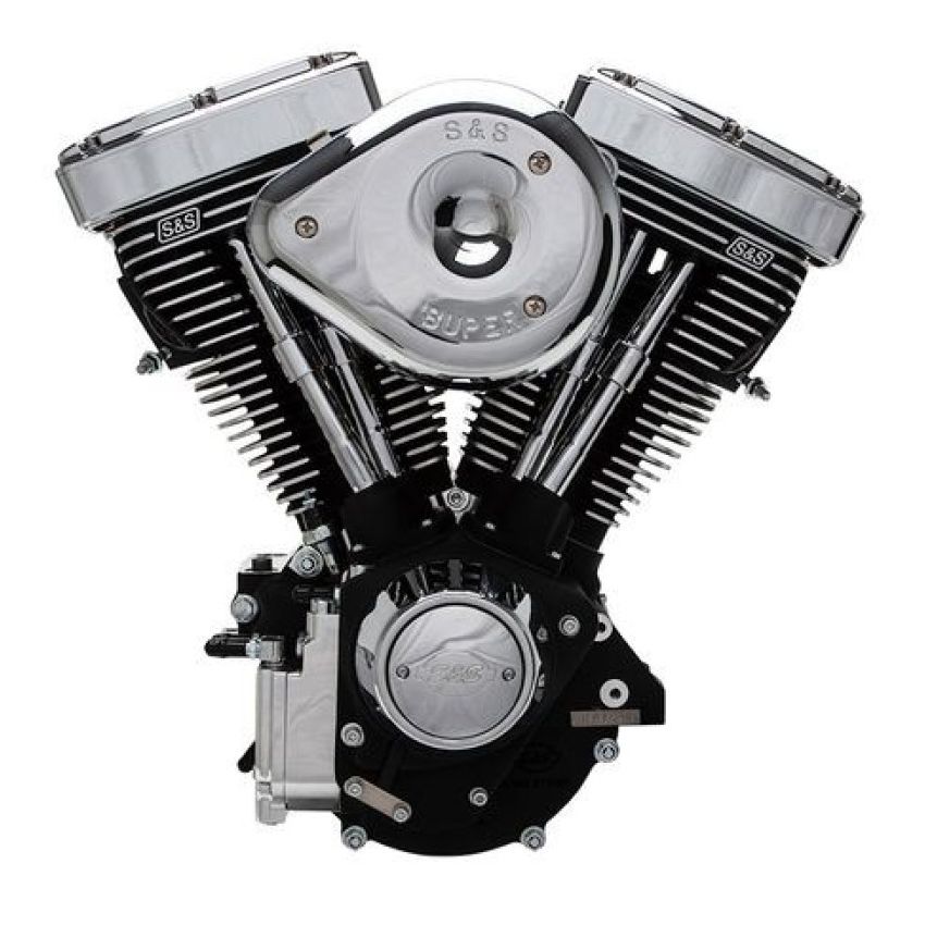 S&S Cycle 31-9150 84-98 Carbureted Non-Catalyst BT V80R Complete Assembled Engine - Black Finish