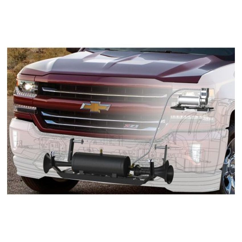 Kleinn Air Horns GM1500-734 Kleinn 07-13 Chevrolet Silverado/ Sierra Onboard Air System w/ Model 730 Horns